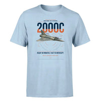 Thumbnail for Dassault Mirage 2000C RDI design on light blue t-shirt, single-side print