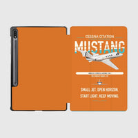 Thumbnail for Cessna Citation Mustang design on orange samsung tablet tablet case