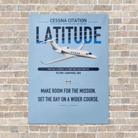 Thumbnail for Cessna Citation Latitude vertical canvas print - no frame - light blue background