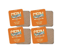 Thumbnail for Cessna 150M design on orange 4 pieces set coaster