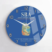 Thumbnail for Santa Barbara Airport SBA Wall-Clock No-Frame - Blue