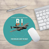 Thumbnail for Avro Lancaster B I design on turquoise round mouse pad