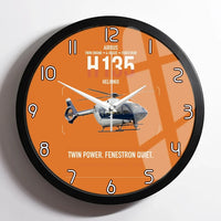 Thumbnail for Airbus H135 design on orange framed wall clock