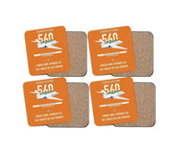 Thumbnail for Cessna Citation 560 - Citation V design on orange 4 pieces set coaster
