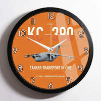 Thumbnail for Embraer KC-390 Millennium design on orange framed wall clock