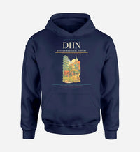 Thumbnail for Dothan Regional Airport (DHN) design on navy blue hoodie single-side print