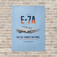 Thumbnail for E-7A Wedgetail vertical canvas print - no frame - light blue background
