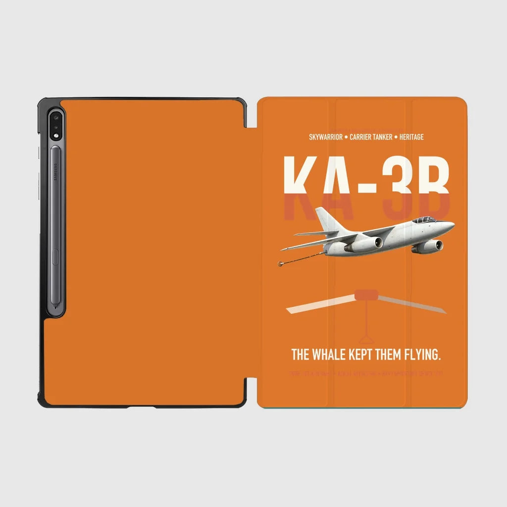 KA-3B Skywarrior design on orange samsung tablet tablet case