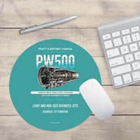 Thumbnail for PW500 design on turquoise round mouse pad