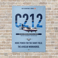 Thumbnail for CASA C-212-200 Aviocar vertical canvas print - no frame - light blue background