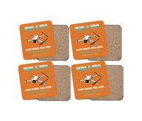 Thumbnail for DJI Mini 4 Pro design on orange 4 pieces set coaster