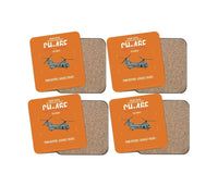 Thumbnail for Boeing Vertol CH-46E Sea Knight design on orange 4 pieces set coaster