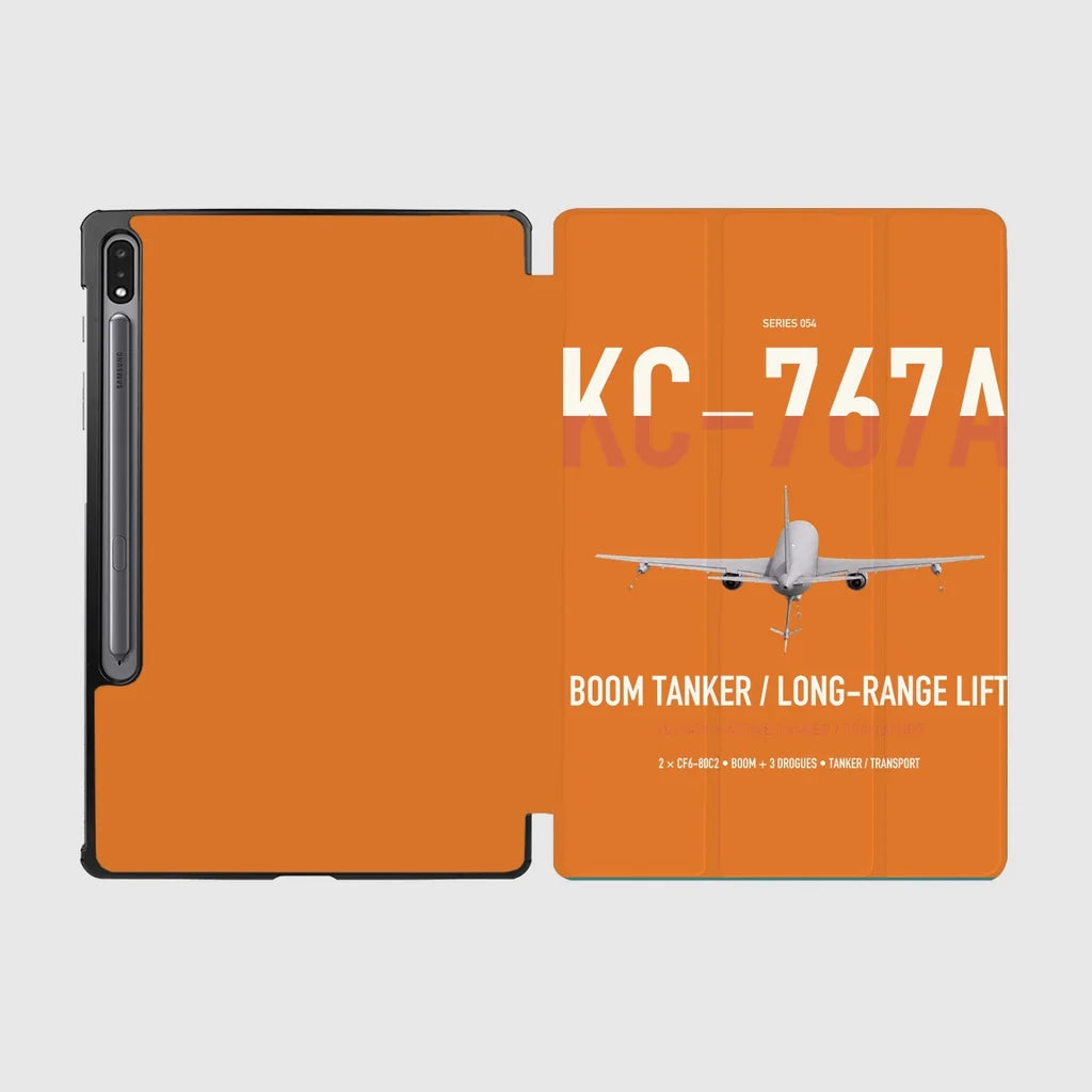 Boeing KC-767A design on orange samsung tablet tablet case