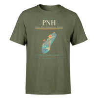 Thumbnail for Phnom Penh International Airport (PNH) T-Shirt single-side front print in Green Army | phnom-penh-international-airport-pnh-double-side-t-shirt