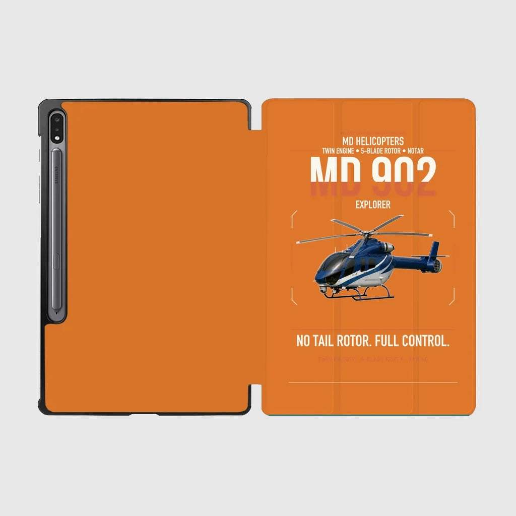 MD Helicopters MD 902 Explorer design on orange samsung tablet tablet case