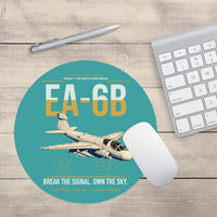 Thumbnail for EA-6B Prowler design on turquoise round mouse pad