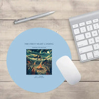 Thumbnail for VINTAGE G4327 - The First Night Landing - Designed Mouse Pads design on lightblue round
