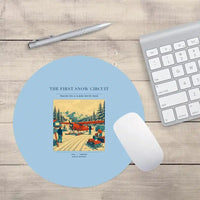 Thumbnail for VINTAGE G4480 - The First Snow Circuit - Designed Mouse Pads design on lightblue round