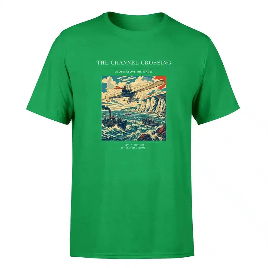VINTAGE G4002 - The Channel Crossing - Premium T-Shirt design on green premium t shirt