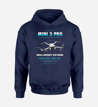 Thumbnail for DJI Mini 3 Pro design on navy blue hoodie single side