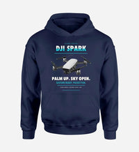 Thumbnail for DJI Spark design on navy blue hoodie single side