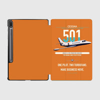 Thumbnail for Cessna 501 Citation I SP design on orange samsung tablet tablet case