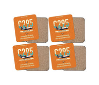 Thumbnail for Airbus C295 SIGINT design on orange 4 pieces set coaster