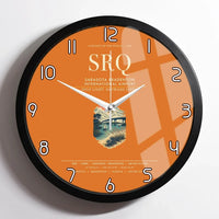 Thumbnail for Sarasota Bradenton International Airport (SRQ) design on orange framed wall clock