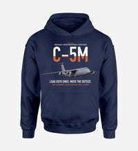 Thumbnail for C-5M Super Galaxy design on navy blue double-side hoodie, single-side print