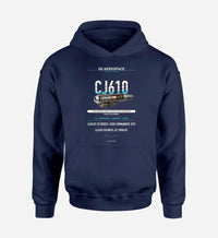 Thumbnail for CJ610 design on navy blue hoodie single side