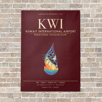 Thumbnail for Kuwait International Airport KWI - Canvas Framed - Dark Red