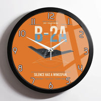 Thumbnail for B-2A Spirit design on orange framed wall clock