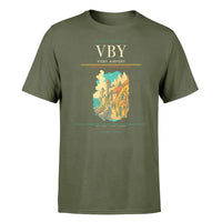 Thumbnail for Visby Airport (VBY) T-Shirt single-side front print in Green Army | visby-airport-vby-double-side-t-shirt