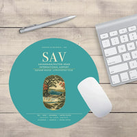Thumbnail for Savannah-Hilton Head International Airport (SAV) design on turquoise round mouse pad