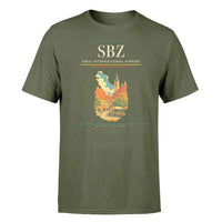 Thumbnail for Sibiu International Airport (SBZ) T-Shirt single-side front print in Green Army | sibiu-international-airport-sbz-double-side-t-shirt