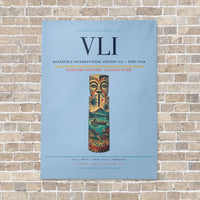 Thumbnail for Bauerfield International Airport VLI — Port Vila vertical canvas print - no frame - light blue background