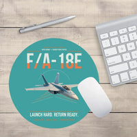 Thumbnail for F-A-18E Super Hornet design on turquoise round mouse pad