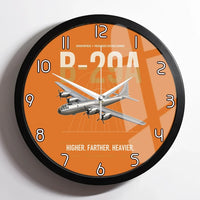 Thumbnail for B-29A Superfortress design on orange framed wall clock