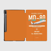 Thumbnail for McDonnell Douglas MD-80 design on orange samsung tablet tablet case