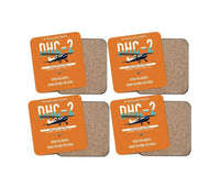 Thumbnail for DHC-2 Beaver Mk I design on orange 4 pieces set coaster