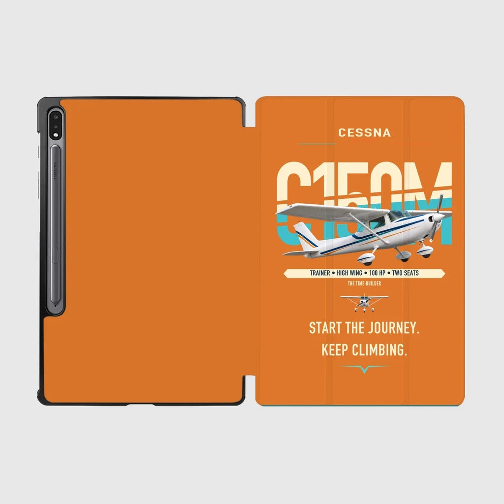 Cessna 150M design on orange samsung tablet tablet case