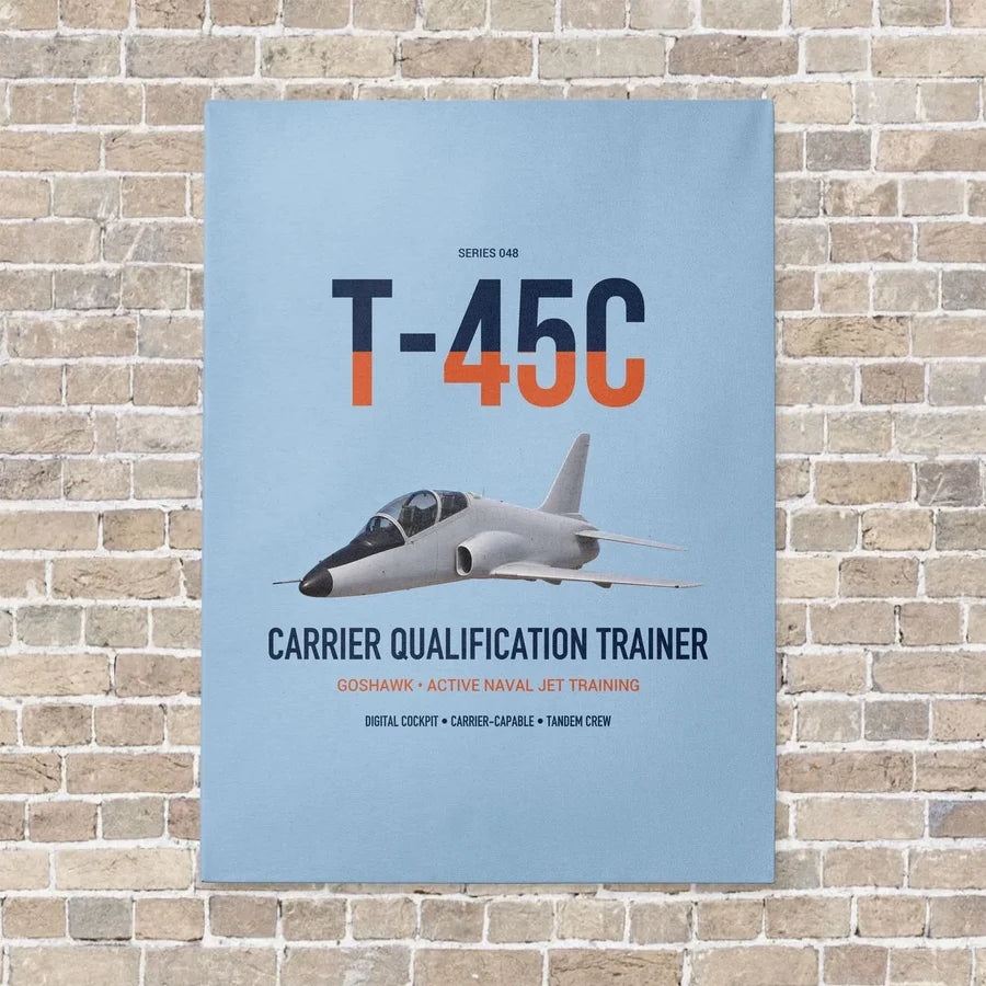 T-45C Goshawk vertical canvas print - no frame - light blue background
