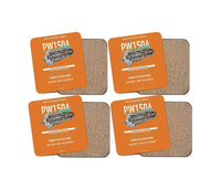 Thumbnail for PW150A design on orange 4 pieces set coaster