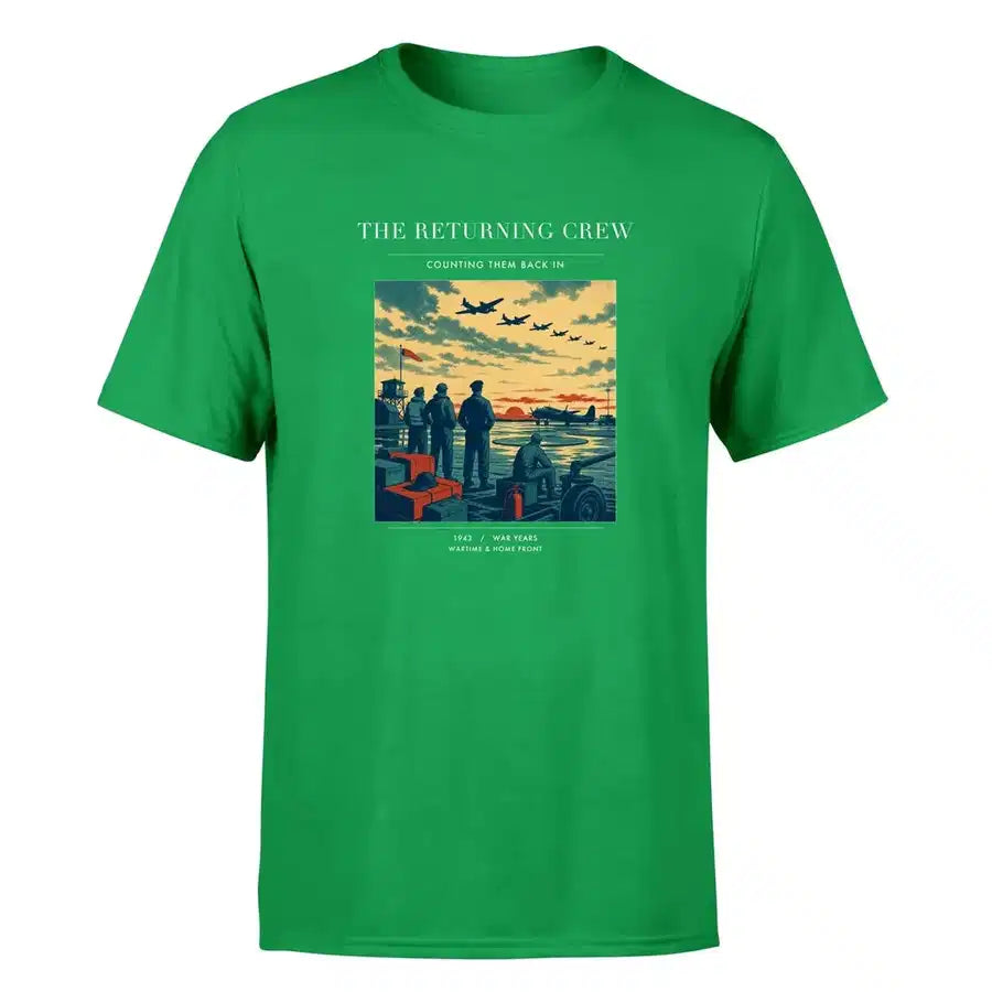 VINTAGE G4519 - The Returning Crew - Premium T-Shirt design on green premium t shirt