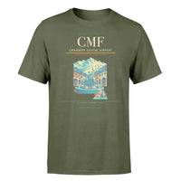 Thumbnail for Chambéry-Savoie Airport (CMF) T-Shirt single-side front print in Green Army | chambéry-savoie-airport-cmf-double-side-t-shirt