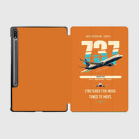 Thumbnail for Boeing 737 MAX 10 design on orange samsung tablet tablet case