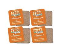 Thumbnail for Cessna Citation Excel design on orange 4 pieces set coaster