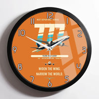 Thumbnail for Boeing 777-9 design on orange framed wall clock