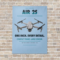 Thumbnail for DJI Air 2S vertical canvas print - no frame - light blue background