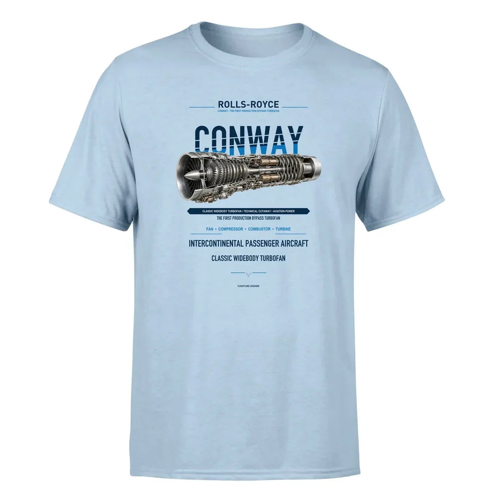 CONWAY design on light blue single side